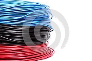 Colourful electric cable