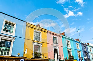 Colourful English Terraced Houses