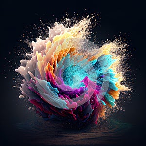 Colourful explosion Generative AI