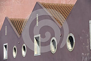 Colourful facade, fine art