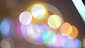 Colourful festive bokeh light background
