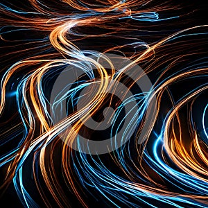 Colorful fibre optics - ai generated image