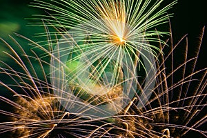 Colourful fire work for background