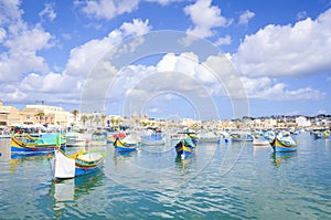 Colourful fishing boats, Marsaxlokk, Malta