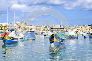 Colourful fishing boats, Marsaxlokk, Malta