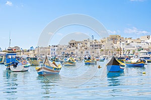 Colourful fishing boats, Marsaxlokk, Malta