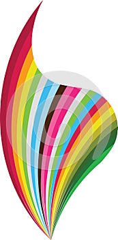 Colourful flame logo