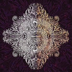 Colourful flower pattern. vector illustration