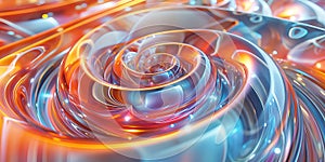 Colourful Fluid Glass Spiral