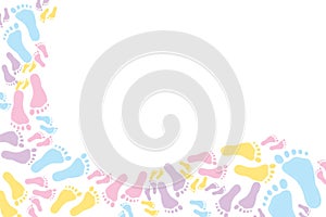 Colourful footprint Background