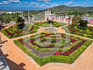Formal garden at Estoi Palace, Estoi, Algarve, Portugal. photo