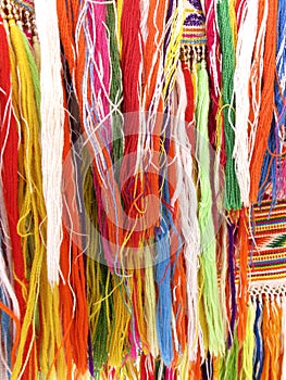 Colourful fringes - part of beautiful handmade craft