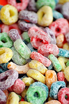 Colourful Fruit Flavour Breakfast Cereal