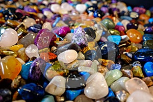 Colourful gemstones background