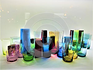 Colourful glass, art, design and fascination