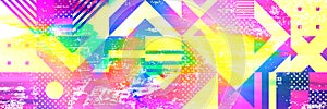 Colourful glitch abstract background