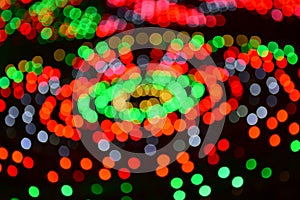 Colourful glowing christmas lights