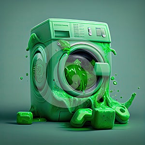 Colourful Greenwashing Concept Generative AI Illustration