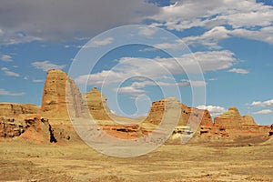 Colourful ground and clouds