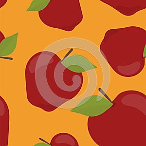 Colourful hand drawn apple pattern