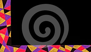 Colourful hand drawn border.