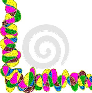 Colourful hand drawn border.