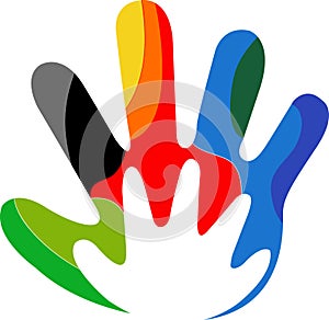 Colourful hand logo