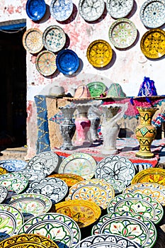 Colourful hand made plates,imsouane,morocco 2