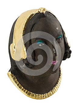 Colourful handcrafted small plaster bust