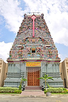 Colourful Hindu Temple dedicated to Lord Murugan