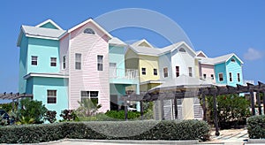 Colourful homes on Grand Cayman