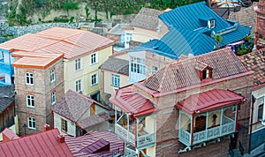 Colourful homes in the old town of Tbilisi, Georgia