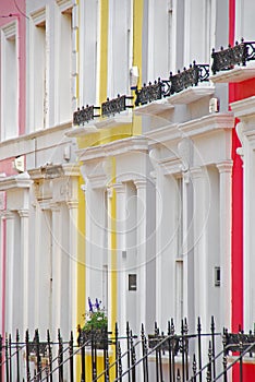 Colourful Houses around Notting Hill