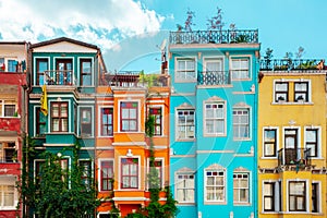 Colourful houses in Balat, Istanbul