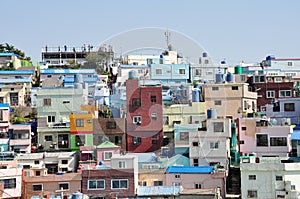 Colourful houses at Gamcheon culture village, Busan, South Korea