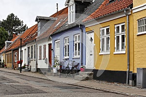 Colourful houses in North Europe.