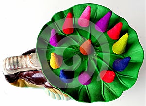 Colourful incense