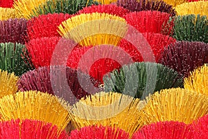Colourful incense sticks