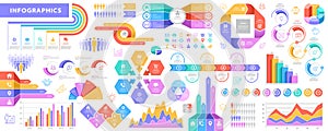 Colourful Infographic Elements with bright colours