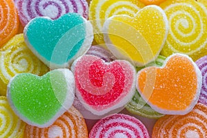 Colourful jelly candies