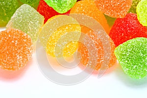 Colourful Jelly Sweets isolated 