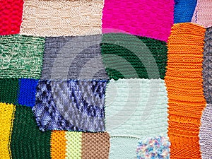 Colourful Knit texture Patchwork