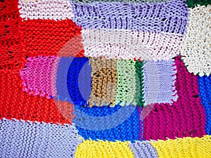 Colourful Knit texture Patchwork
