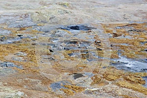 Colourful lake and rocks in Island