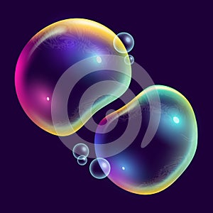 Colourful Large Realistic Bubbles