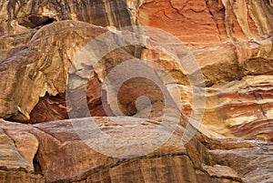 Colourful layers of sandstone