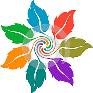 Colourful leaf logo