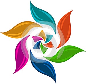 Colourful leaf logo