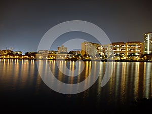 Colourful light reflection at Pandan Reservoir photo