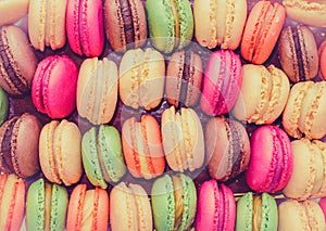 Colourful macaroons photo